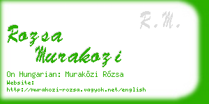 rozsa murakozi business card