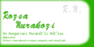 rozsa murakozi business card